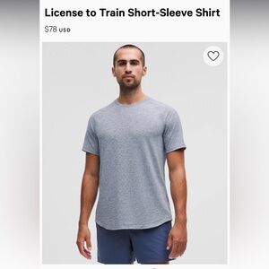 LuLulemon Mens
License To Train Short Sleeve Shirt
Medium